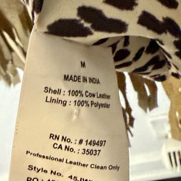 NWT $999 MSRP Joe's Jeans 100% Genuine Tan Leather Fringe Belted Jacket, Size M - Picture 14 of 15